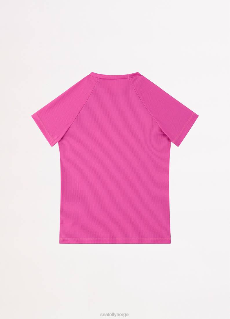 badetøy Seafolly essensielle jenter s/s utslett vest rosa barn D86N800