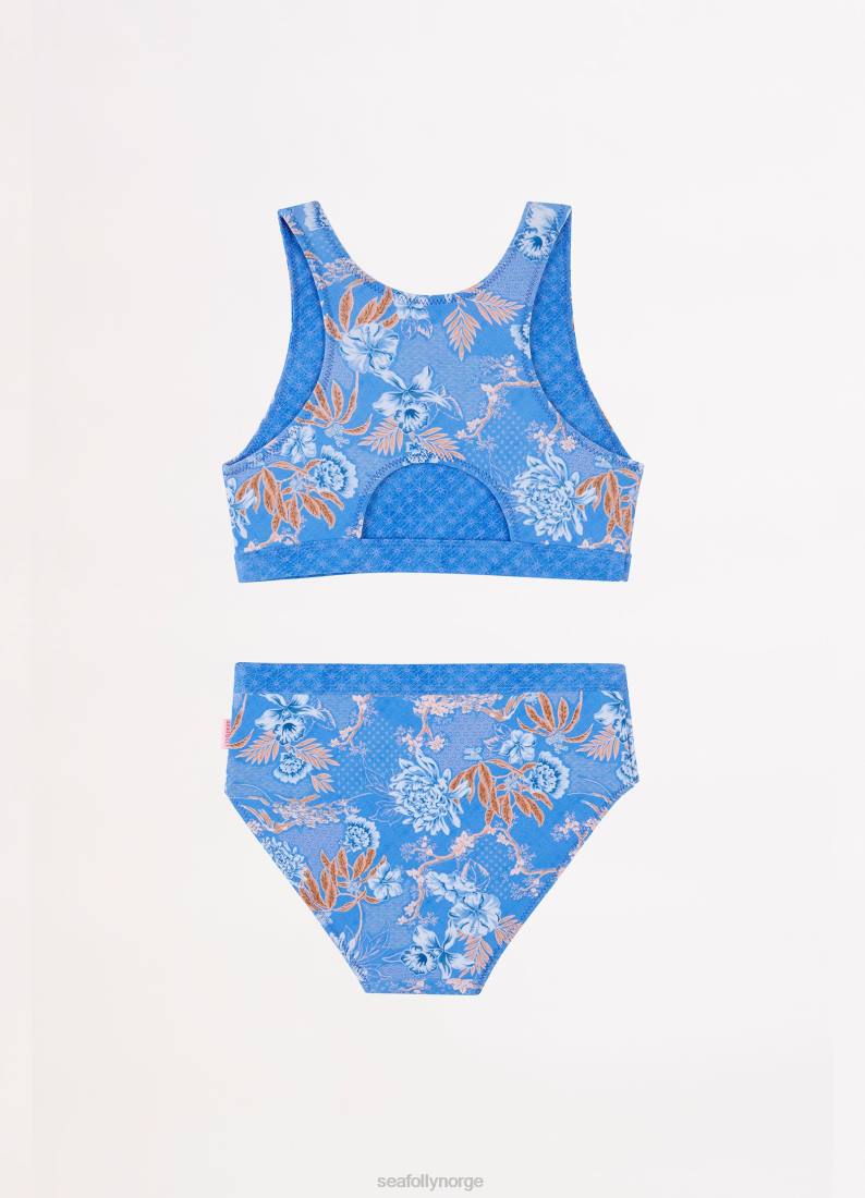 badetøy Seafolly fuji jenter vendbar bikinistarlight blå barn D86N788