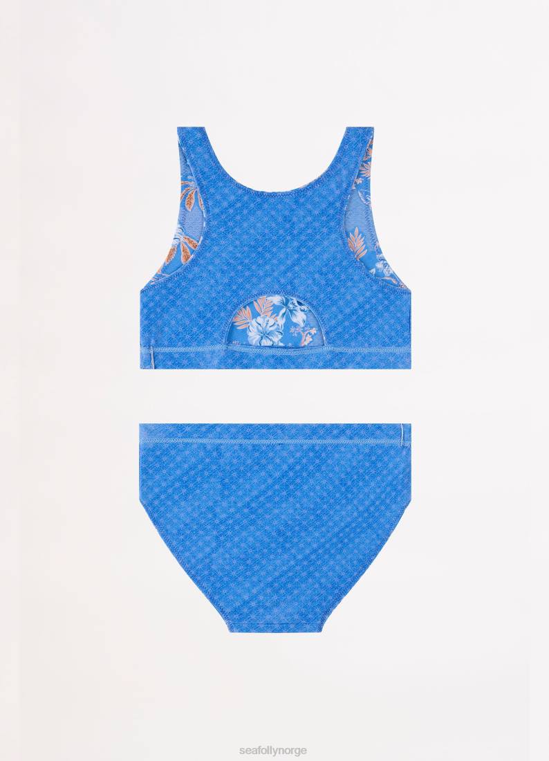 badetøy Seafolly fuji jenter vendbar bikinistarlight blå barn D86N788