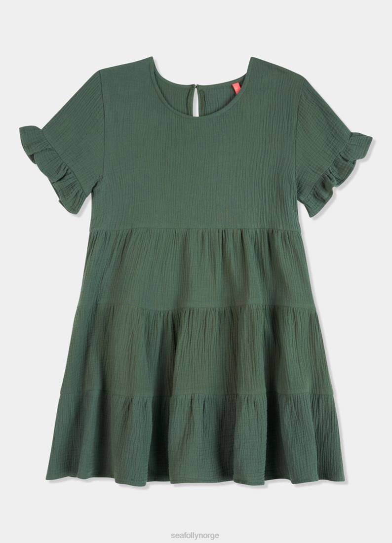 badetøy Seafolly jenter lagdelt strand dekke opp mose barn D86N805