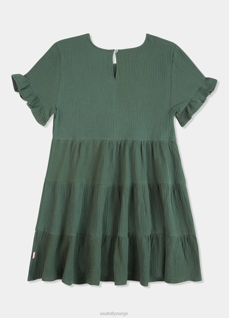 badetøy Seafolly jenter lagdelt strand dekke opp mose barn D86N805