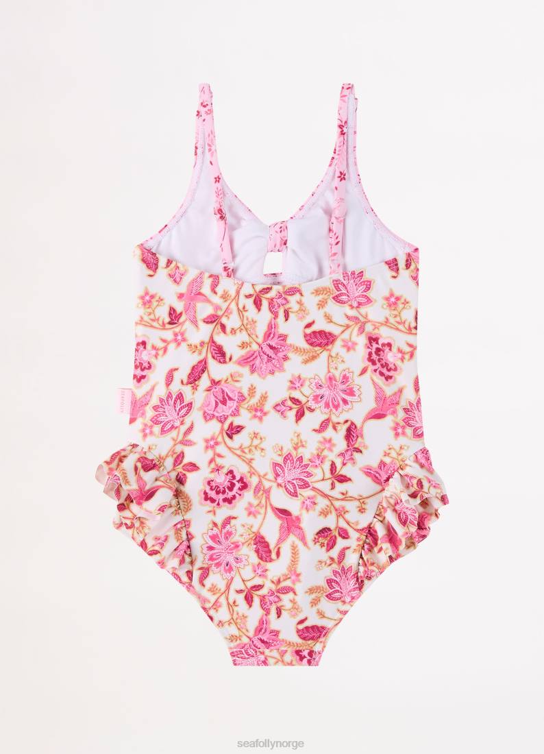 badetøy Seafolly silk road jenter slips foran ett stykke krydder barn D86N792