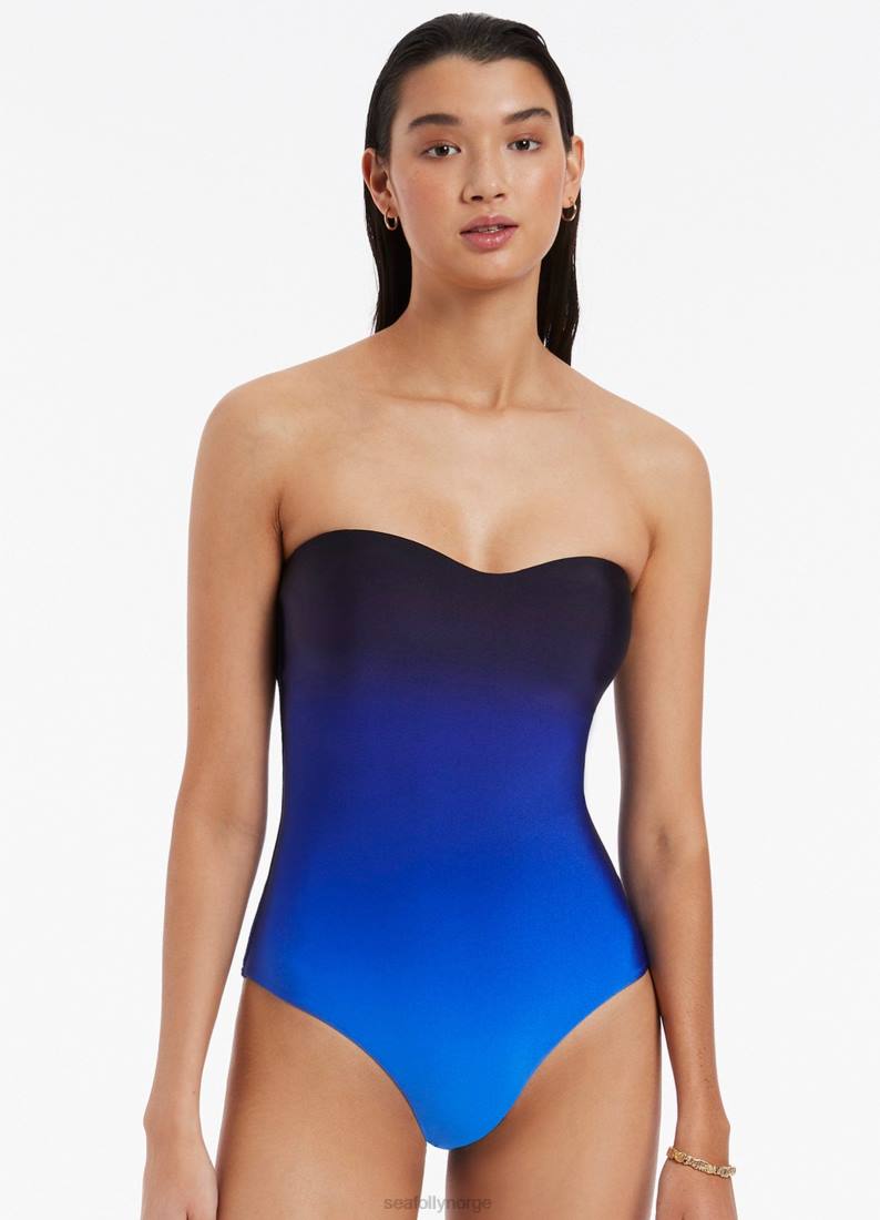 badetøy Seafolly oia solnedgang bandeau ett stykke hav kvinner D86N6