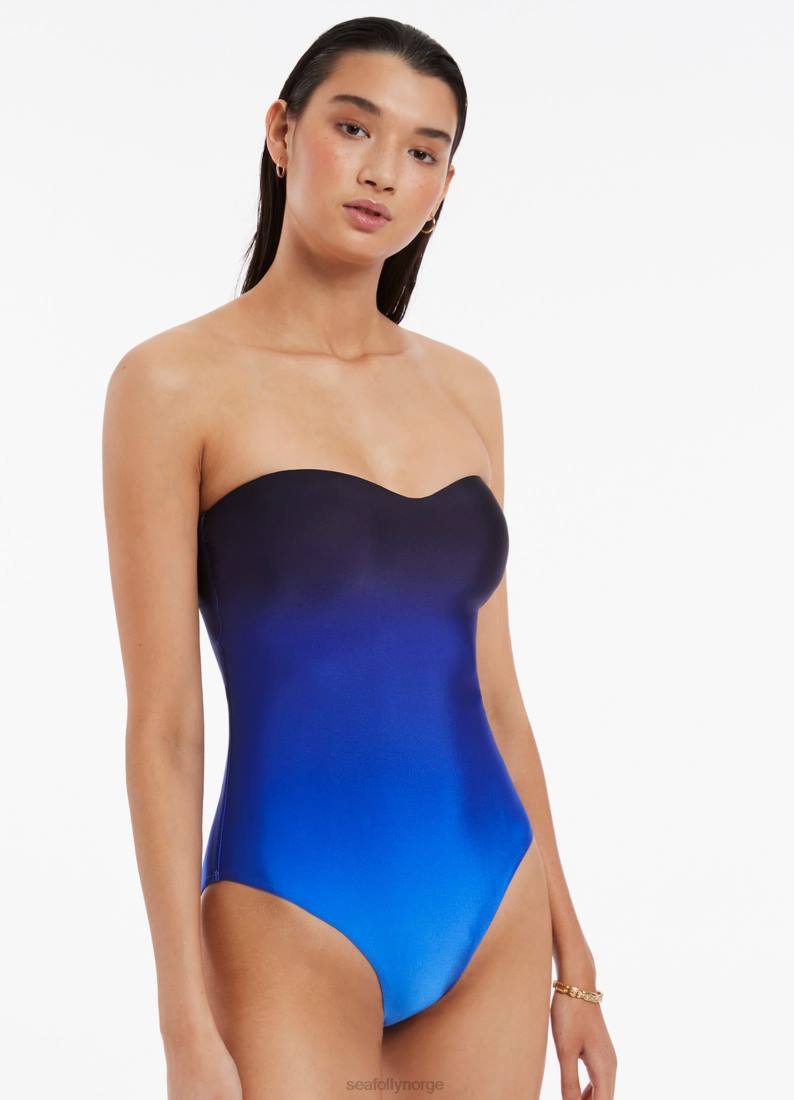 badetøy Seafolly oia solnedgang bandeau ett stykke hav kvinner D86N6