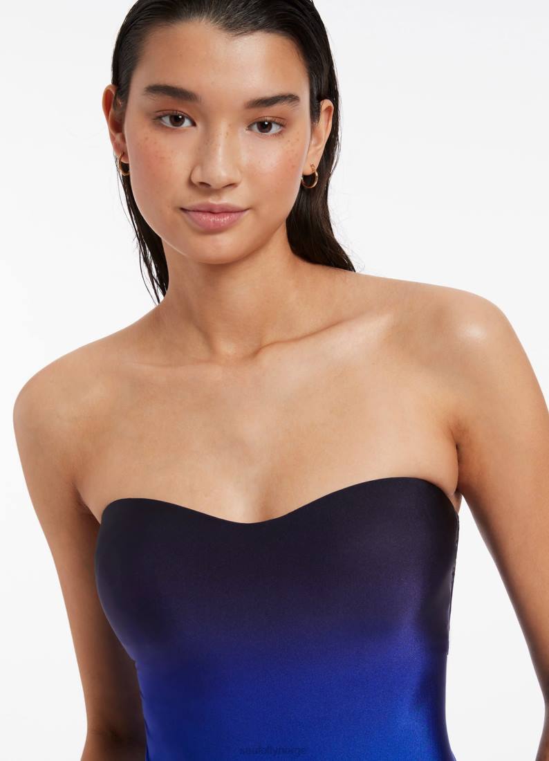 badetøy Seafolly oia solnedgang bandeau ett stykke hav kvinner D86N6