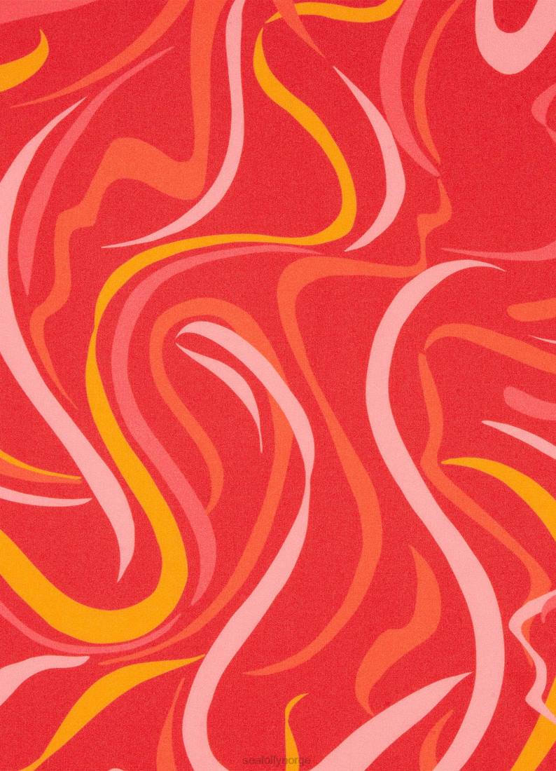 badetøy Seafolly vortici bandeau ett stykke kirsebær kvinner D86N166