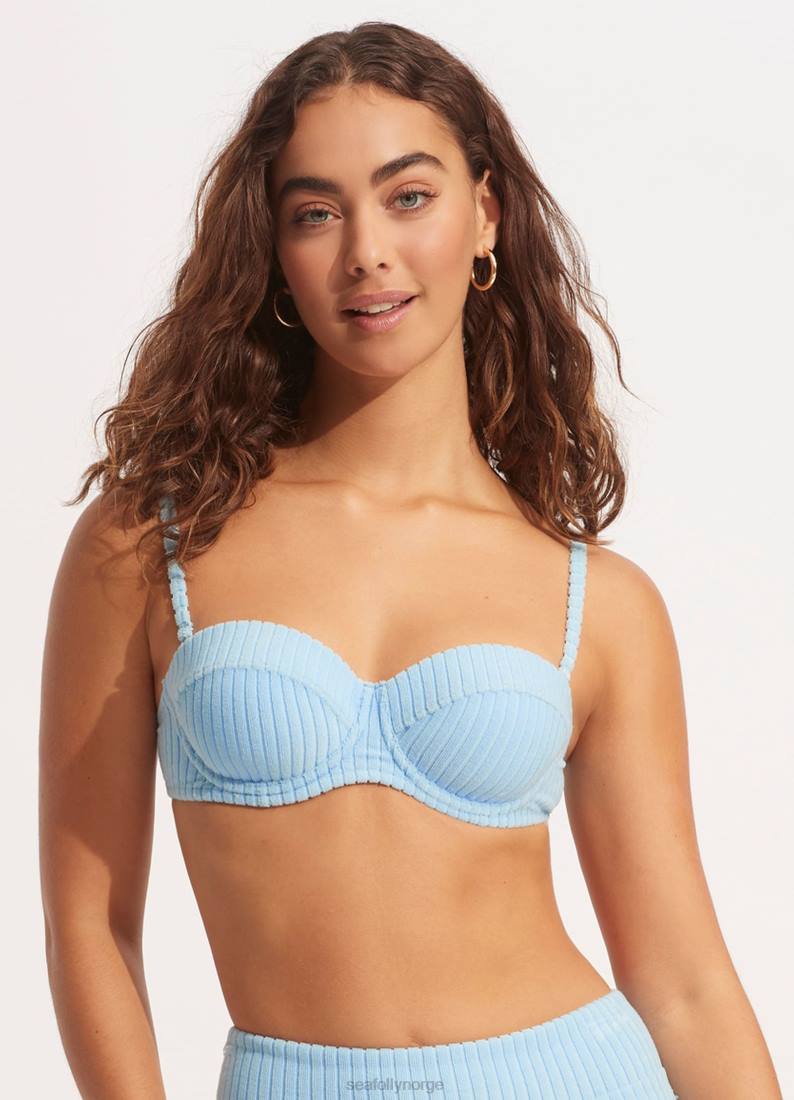 badetøy Seafolly havana bustier bh pulver blå kvinner D86N569