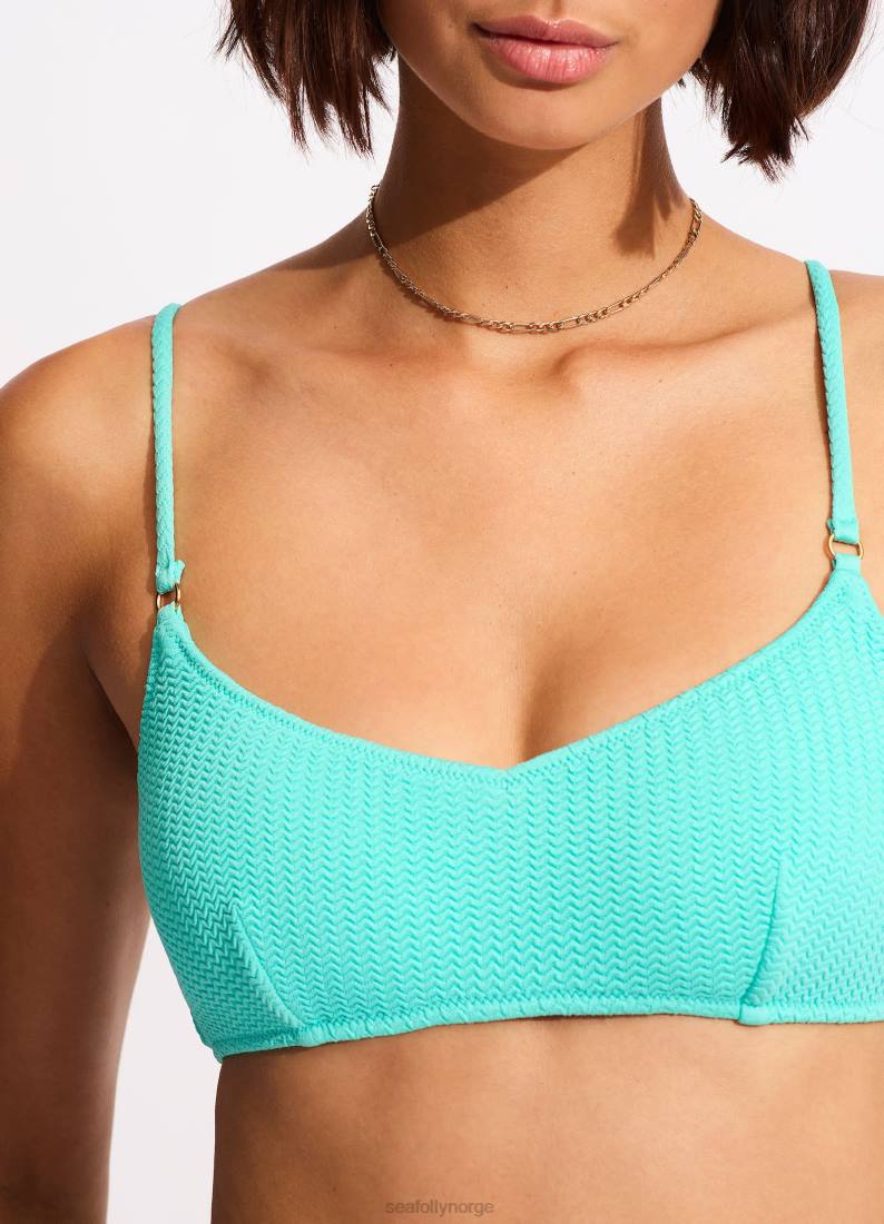 badetøy Seafolly havdykk bralette aruba blå kvinner D86N337
