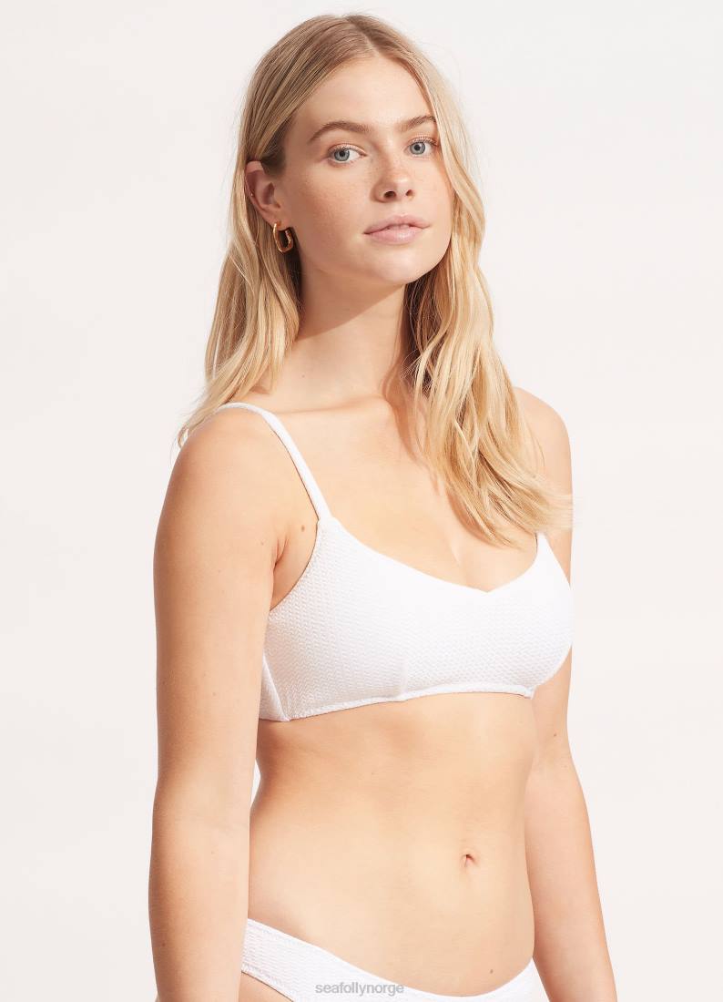 badetøy Seafolly havdykk bralette hvit kvinner D86N358