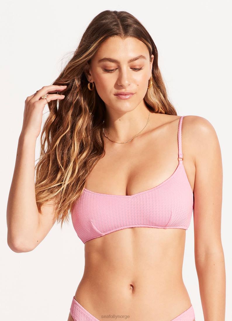 badetøy Seafolly havdykk bralette parfait rosa kvinner D86N516
