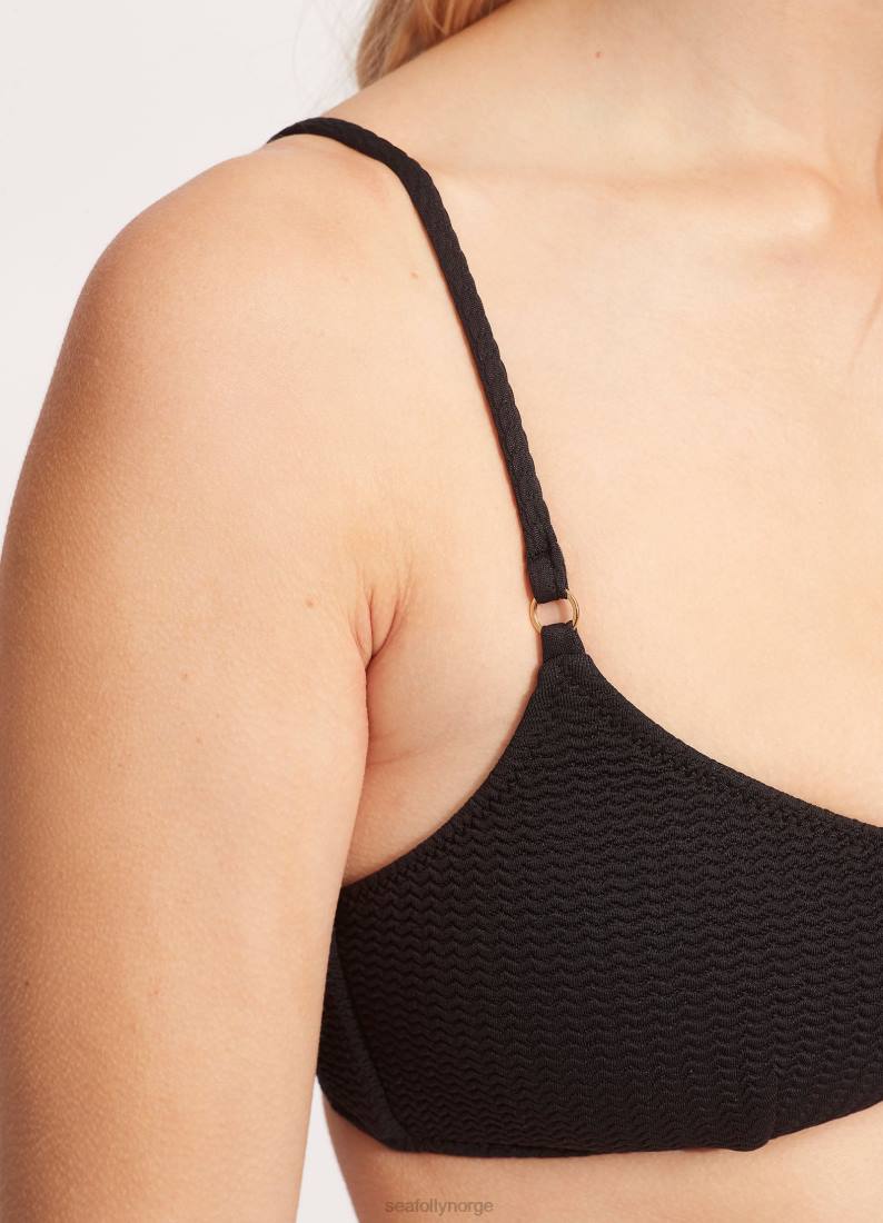 badetøy Seafolly havdykk bralette svart kvinner D86N295