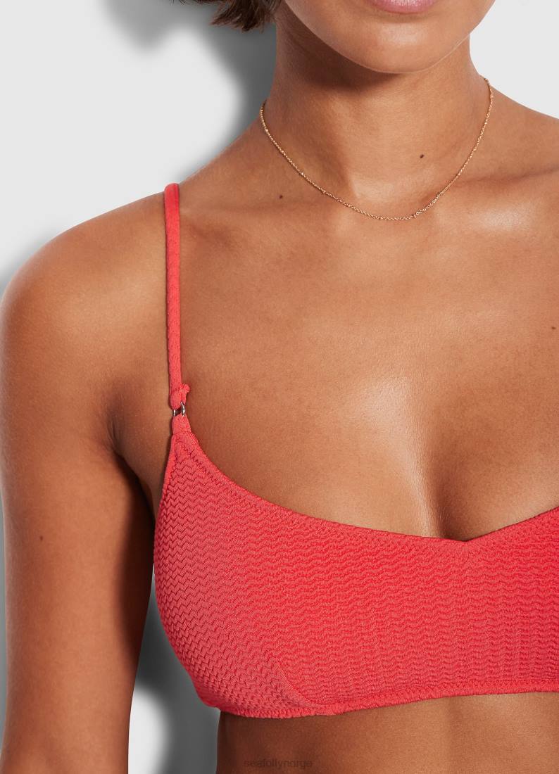 badetøy Seafolly havdykk bralettefiesta korall fiestacoral kvinner D86N535