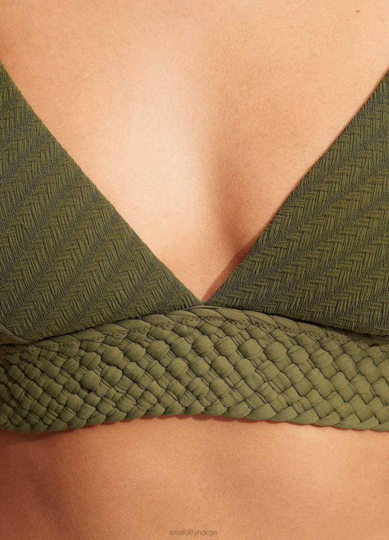 badetøy Seafolly seljebåndet bralette avokado kvinner D86N220