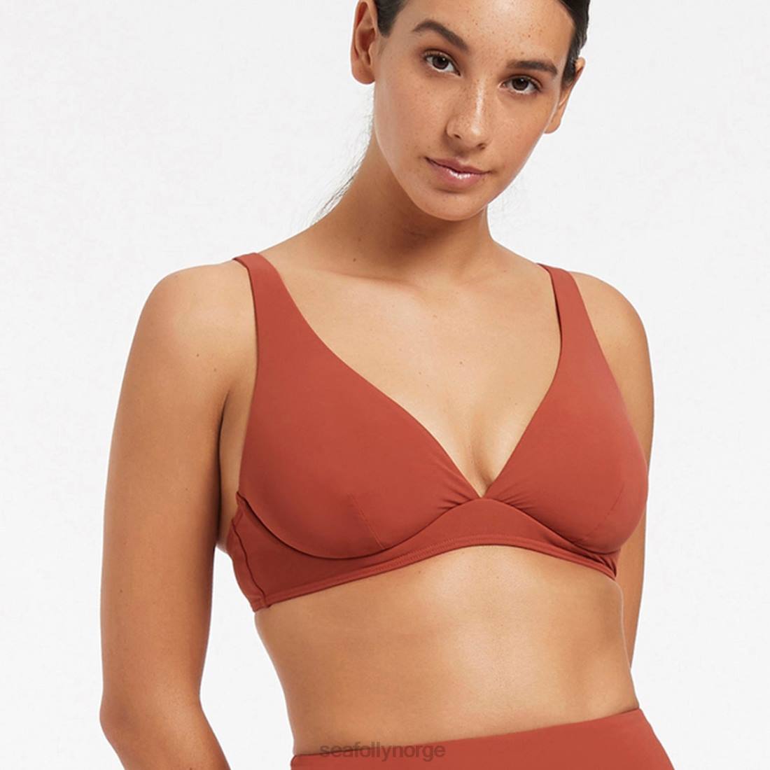 badetøy Seafolly jetset d/dd bikinitopp med bøyle russet kvinner D86N589