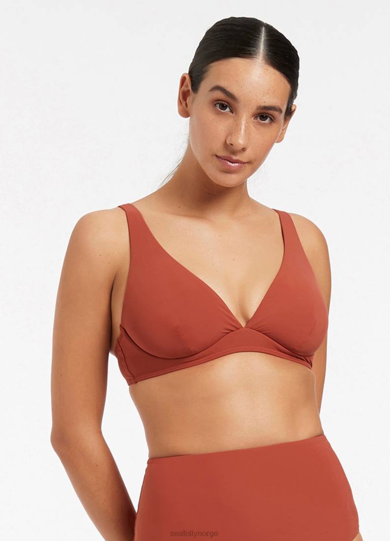 badetøy Seafolly jetset d/dd bikinitopp med bøyle russet kvinner D86N589