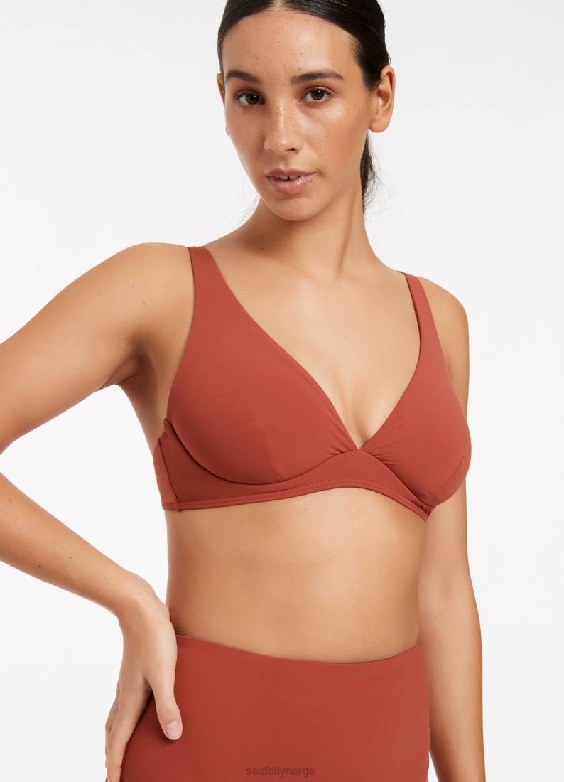 badetøy Seafolly jetset d/dd bikinitopp med bøyle russet kvinner D86N589