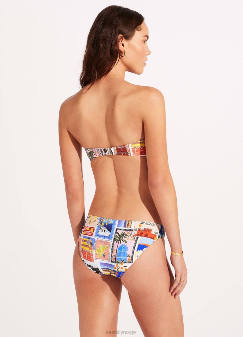 badetøy Seafolly på ferie bustier bandeau bikini topp asurblått kvinner D86N331