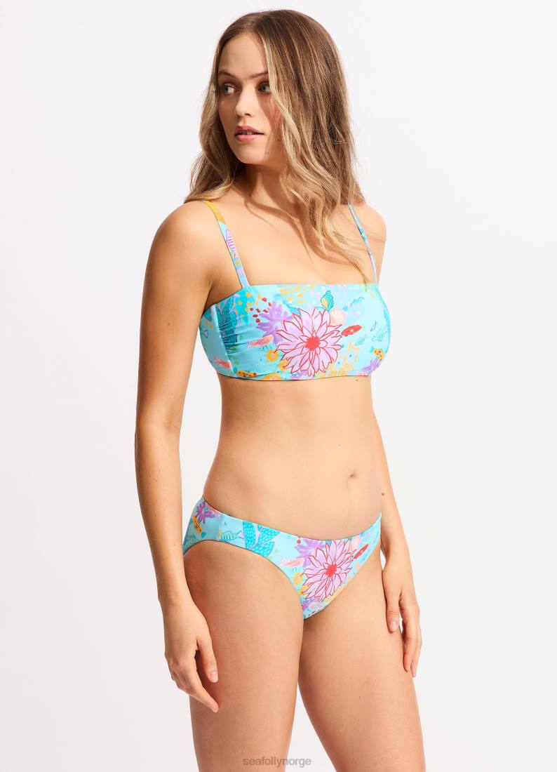 badetøy Seafolly under havet dd tank bikini topp blå tåke kvinner D86N307