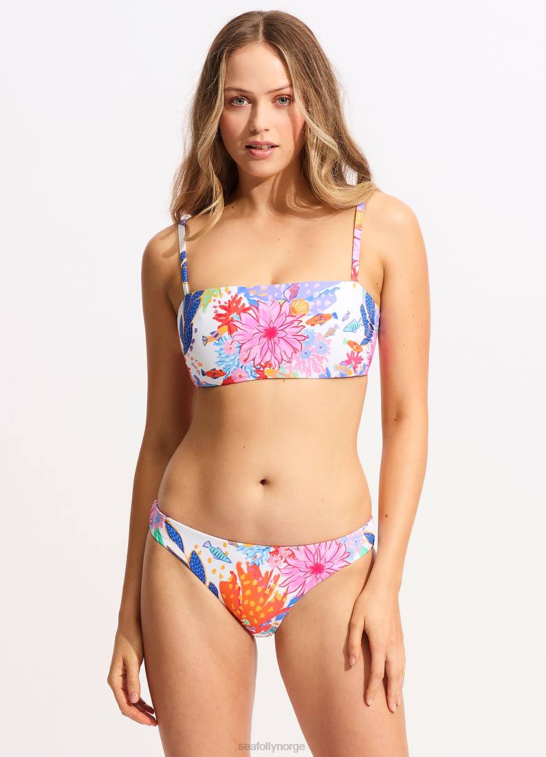 badetøy Seafolly under havet dd tank bikini topp hvit kvinner D86N306