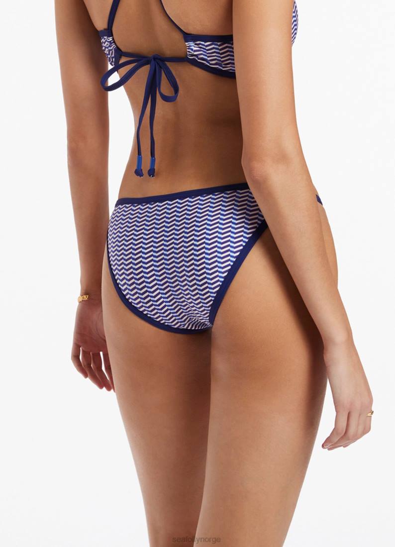badetøy Seafolly amoudi hipster bikiniunderdel med skinny side safir kvinner D86N100