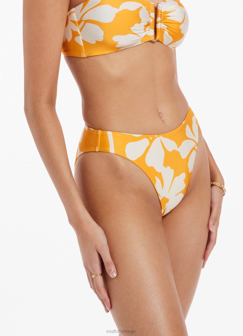 badetøy Seafolly emporio high legline bukse fløyelsblomst kvinner D86N534