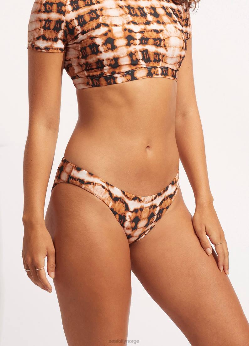 badetøy Seafolly høyvanns hipsterbukse kobberbrun kvinner D86N588