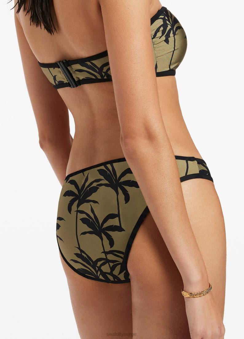 badetøy Seafolly hipsterbukse med palmekant oliven kvinner D86N433