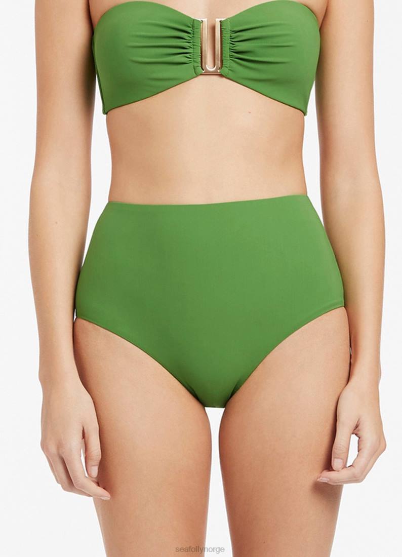 badetøy Seafolly jetset bikiniunderdel med høy midje håndflaten kvinner D86N469