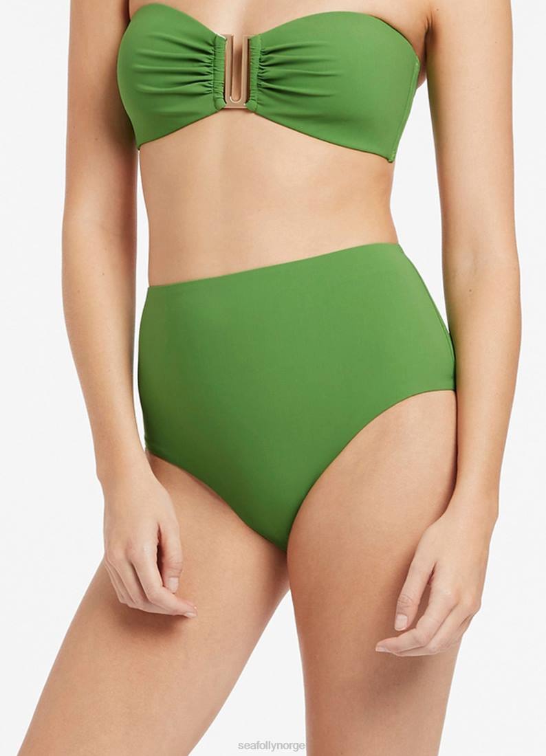 badetøy Seafolly jetset bikiniunderdel med høy midje håndflaten kvinner D86N469