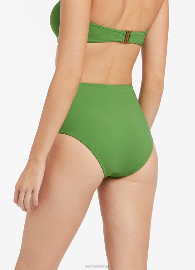 badetøy Seafolly jetset bikiniunderdel med høy midje håndflaten kvinner D86N469