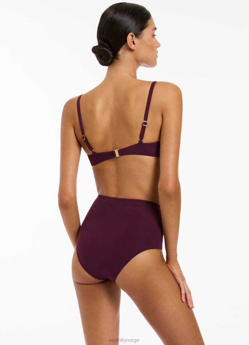 badetøy Seafolly jetset bikiniunderdel med høy midje havn kvinner D86N446