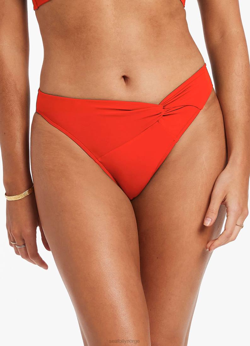 badetøy Seafolly jetset twist bikiniunderdel foran fiamma kvinner D86N577
