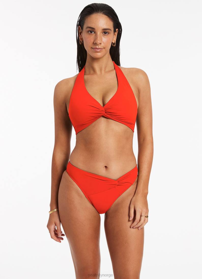 badetøy Seafolly jetset twist bikiniunderdel foran fiamma kvinner D86N577