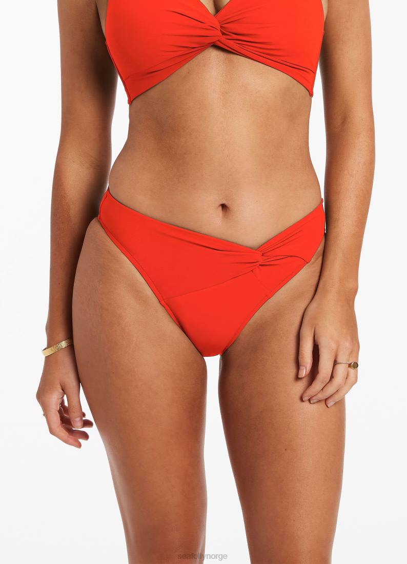 badetøy Seafolly jetset twist bikiniunderdel foran fiamma kvinner D86N577