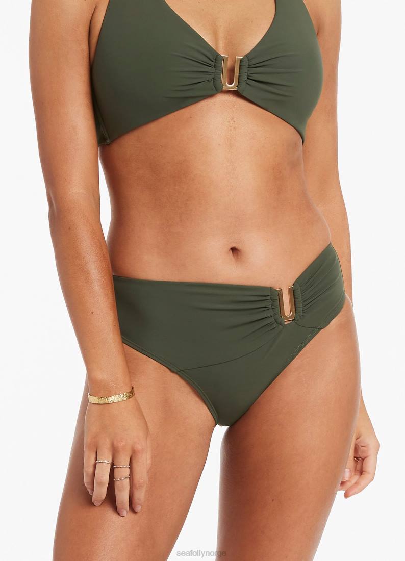 badetøy Seafolly jetset u trim mid pant oliven kvinner D86N458