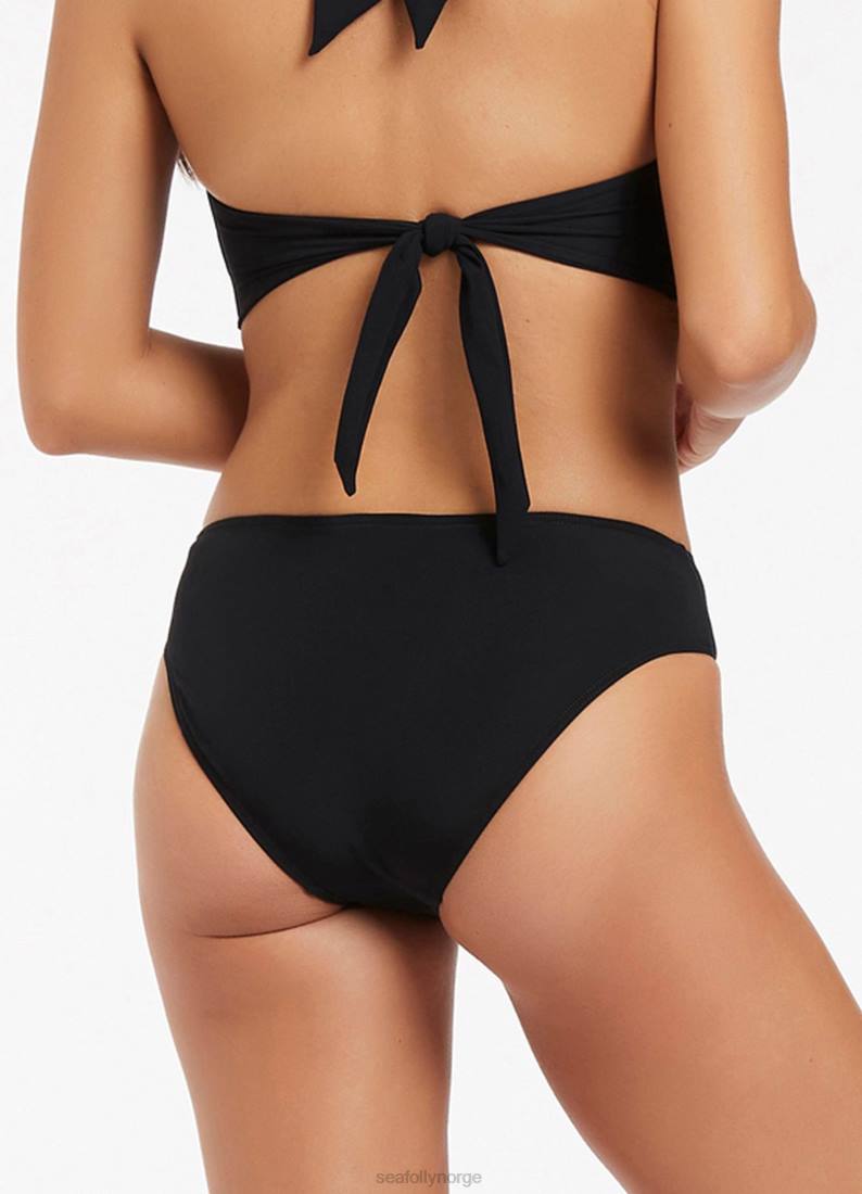 badetøy Seafolly jetset u trim mid pant svart kvinner D86N263