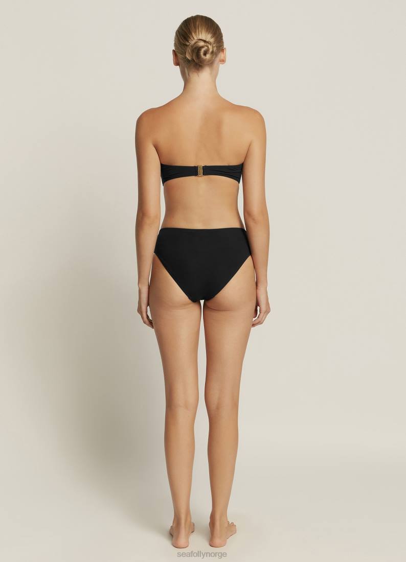 badetøy Seafolly jetset u trim mid pant svart kvinner D86N263