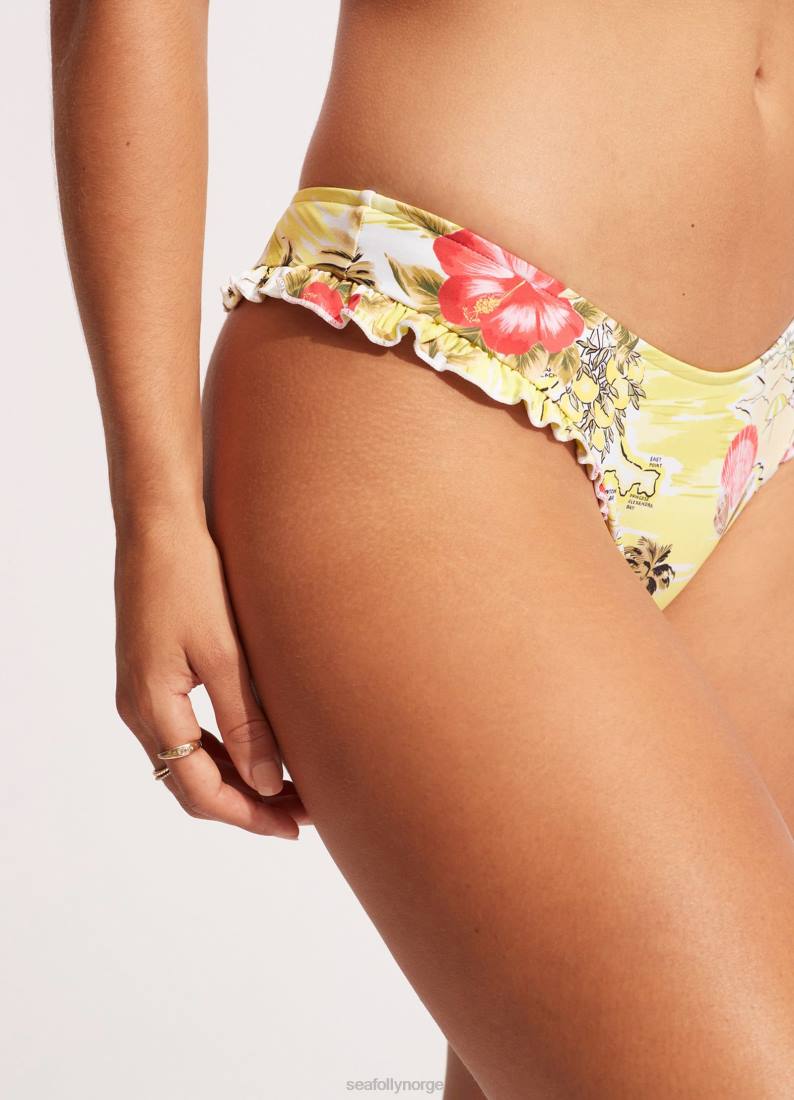 badetøy Seafolly kyst til kyst high cut Rio pant vill lime kvinner D86N508