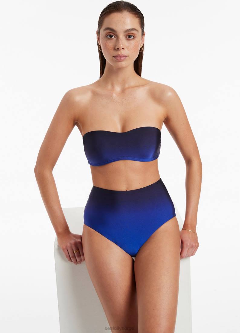 badetøy Seafolly oia sunset bikinitruse med høy midje hav kvinner D86N279