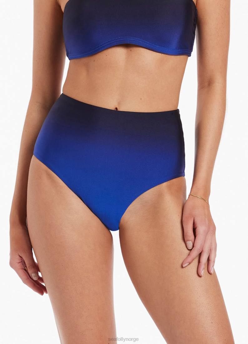 badetøy Seafolly oia sunset bikinitruse med høy midje hav kvinner D86N279