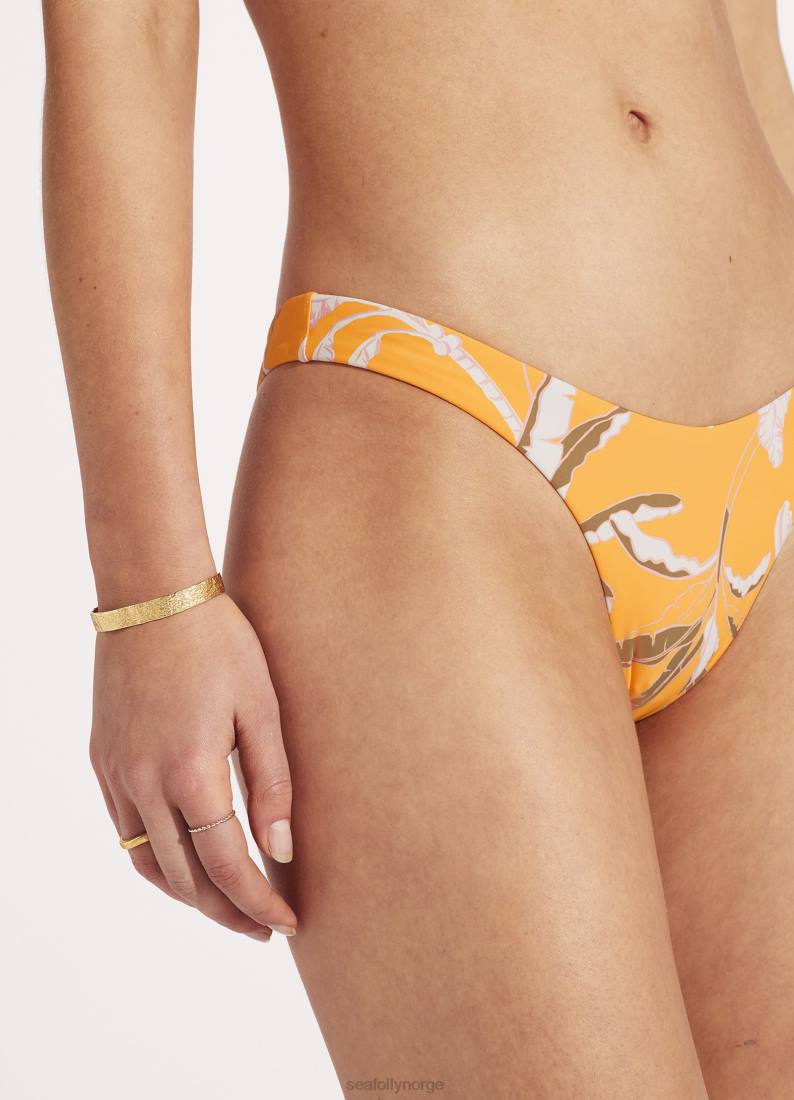 badetøy Seafolly palm paradise high cut Rio-bukse stein melon kvinner D86N419