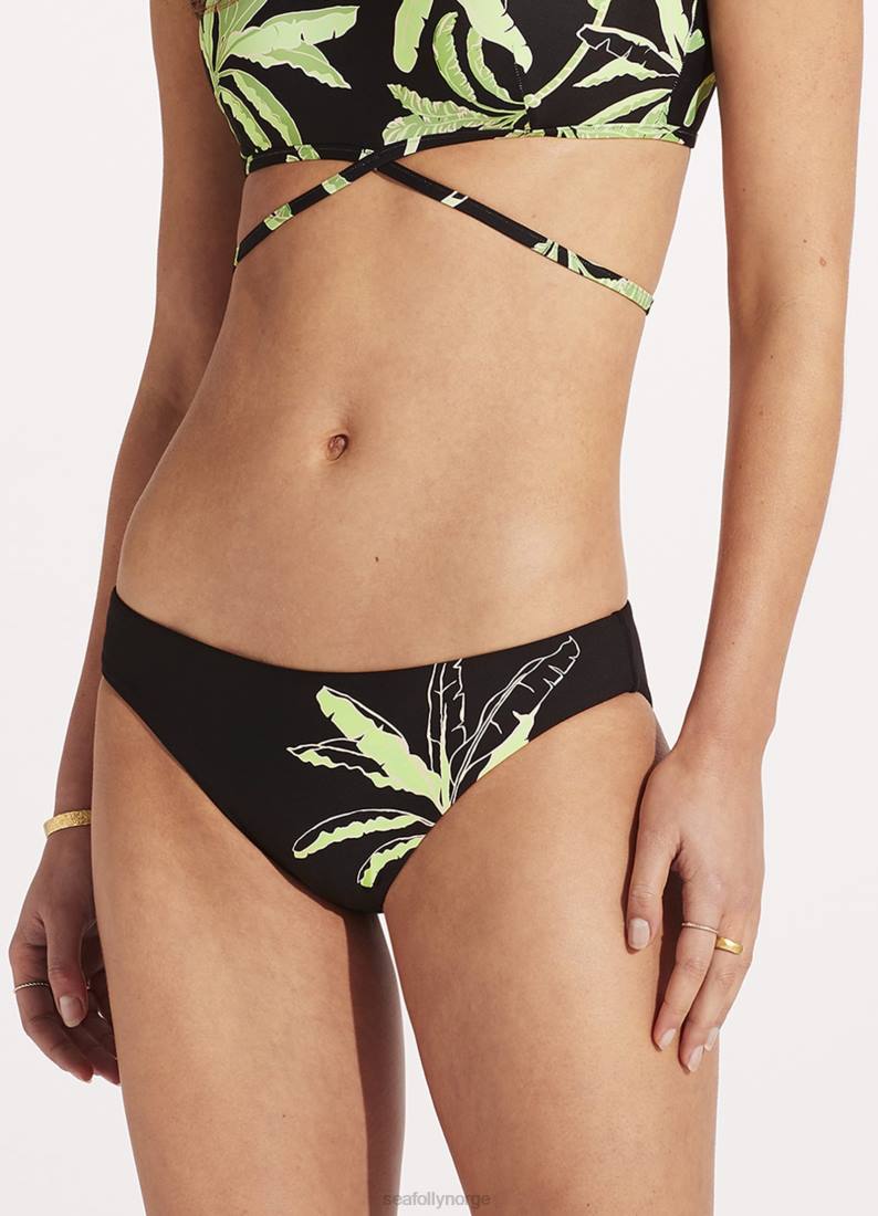 badetøy Seafolly palm paradise hipsterbukse svart kvinner D86N551