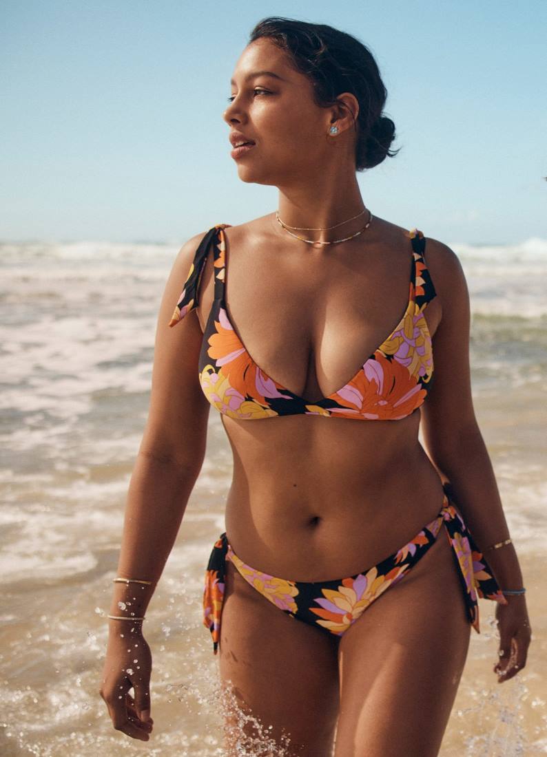 badetøy Seafolly palm springs knyte-side bukse svart kvinner D86N429