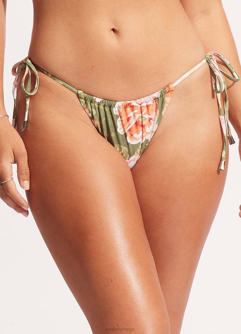 badetøy Seafolly paradis hage rio bukse med snøring i siden avokado kvinner D86N591