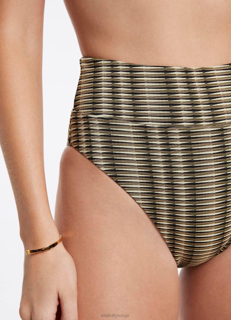 badetøy Seafolly ravello high legline bukse oliven kvinner D86N579