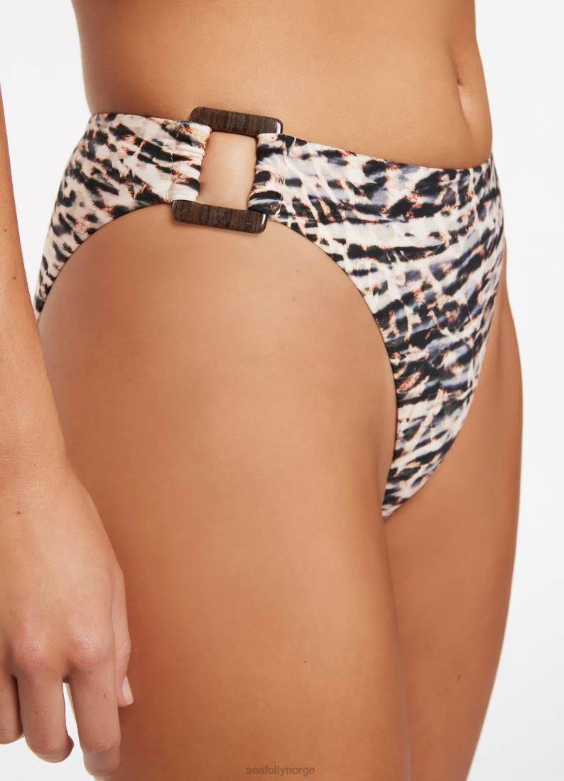 badetøy Seafolly sahara high legline trimbukse svart kvinner D86N472