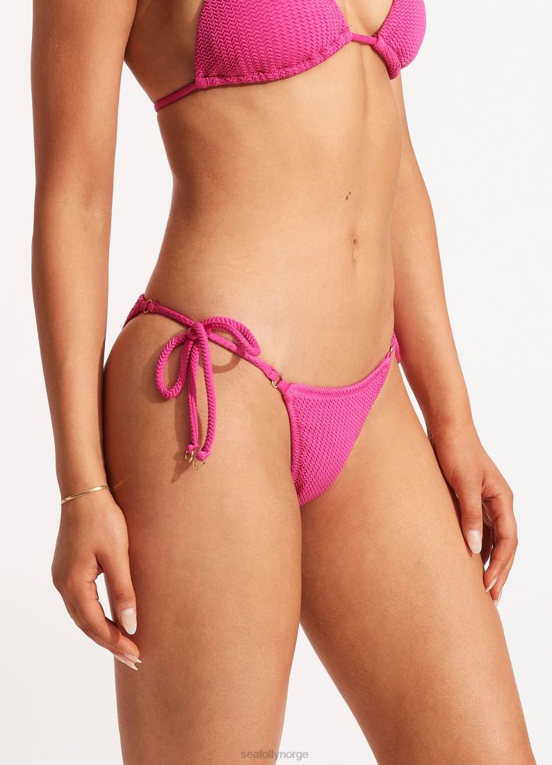 badetøy Seafolly sea ​​dykke slips side rio pant fuchsia rose kvinner D86N392