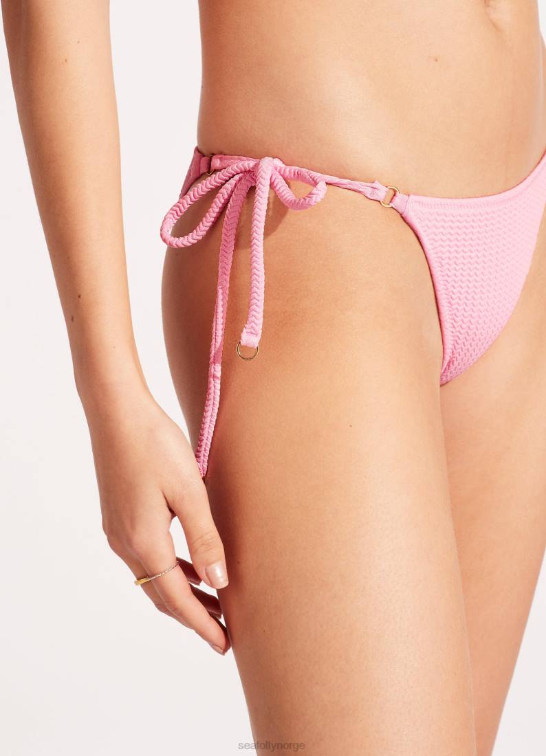 badetøy Seafolly sea ​​dykke slips side rio pant parfait rosa kvinner D86N393