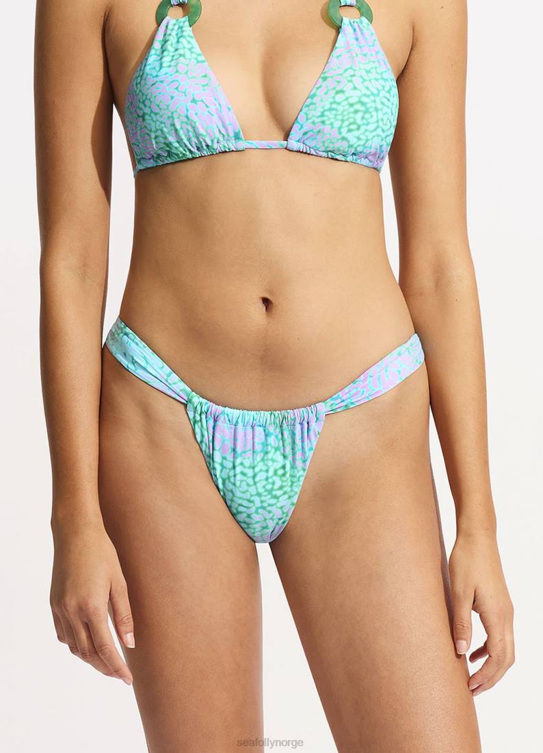 badetøy Seafolly sea ​​skin rio bikiniunderdel levende grønn kvinner D86N400