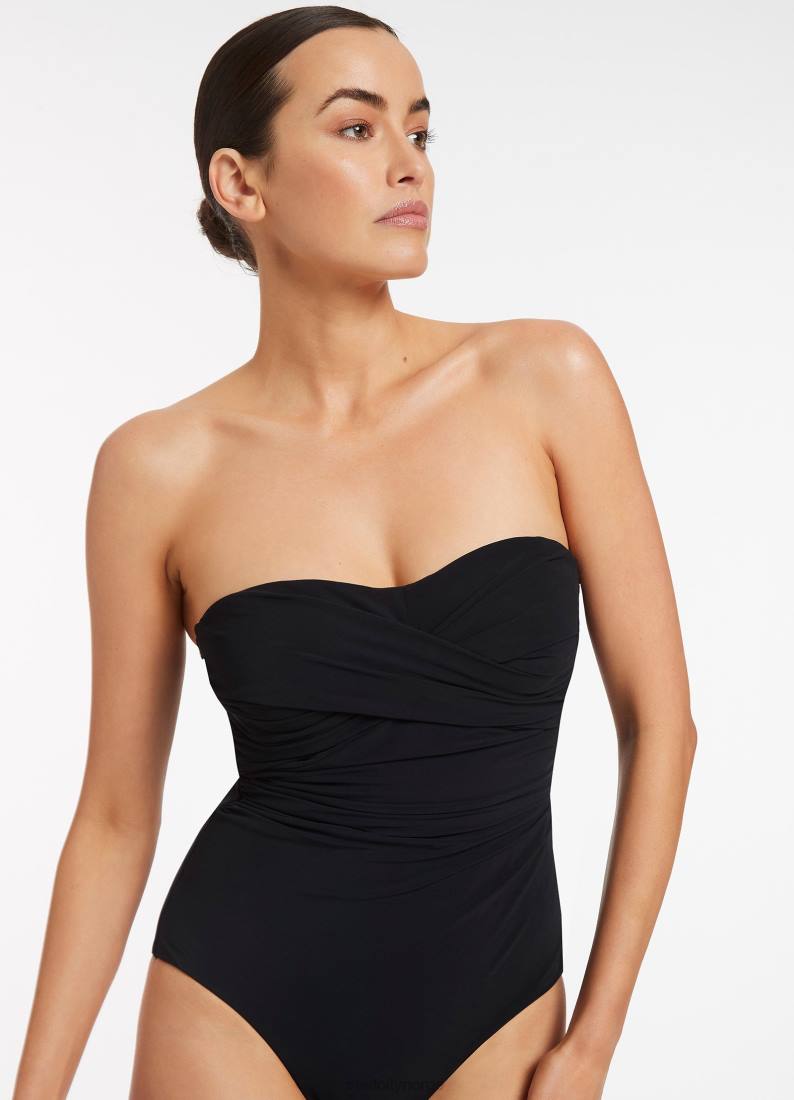 badetøy Seafolly jetset d-dd vri foran ett stykke svart kvinner D86N65